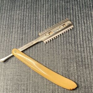 Antique Durham Duplex Razor Straight Safety Shaving Razor Celluloid Handle USA